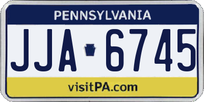 PA license plate JJA6745