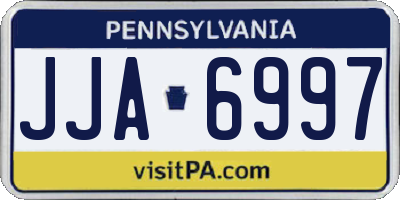 PA license plate JJA6997