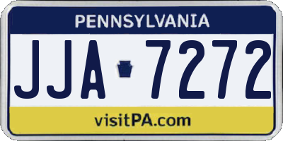 PA license plate JJA7272