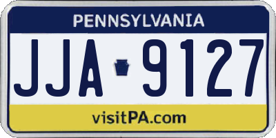 PA license plate JJA9127