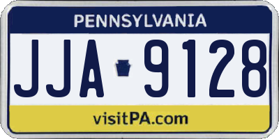 PA license plate JJA9128