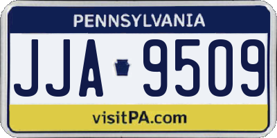 PA license plate JJA9509