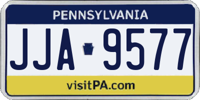 PA license plate JJA9577