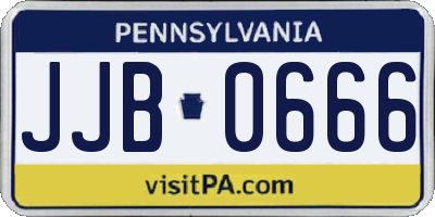 PA license plate JJB0666