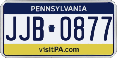 PA license plate JJB0877