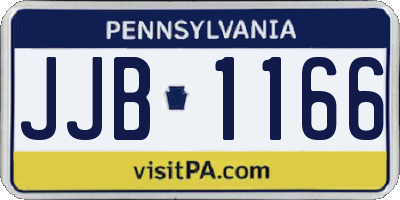 PA license plate JJB1166
