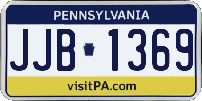 PA license plate JJB1369