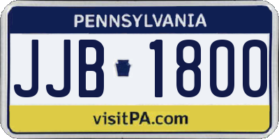PA license plate JJB1800