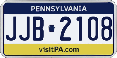 PA license plate JJB2108