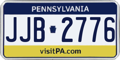 PA license plate JJB2776