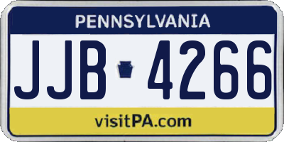 PA license plate JJB4266