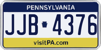 PA license plate JJB4376