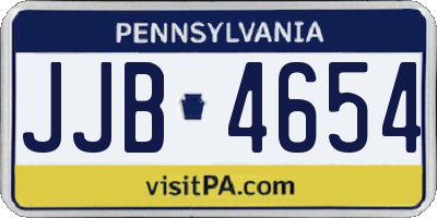PA license plate JJB4654