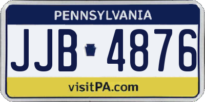 PA license plate JJB4876