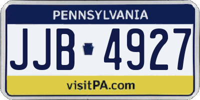 PA license plate JJB4927
