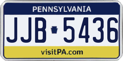 PA license plate JJB5436