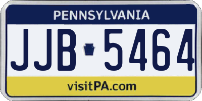 PA license plate JJB5464