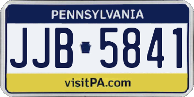 PA license plate JJB5841