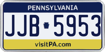 PA license plate JJB5953