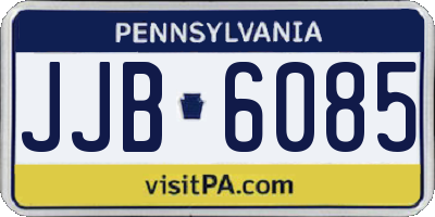 PA license plate JJB6085