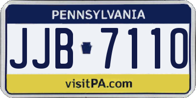 PA license plate JJB7110