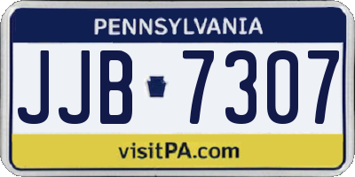 PA license plate JJB7307