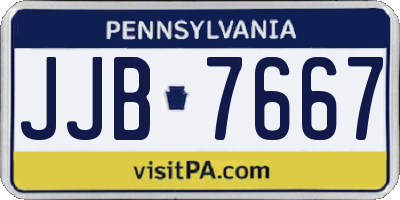 PA license plate JJB7667
