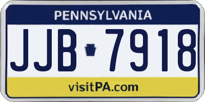 PA license plate JJB7918