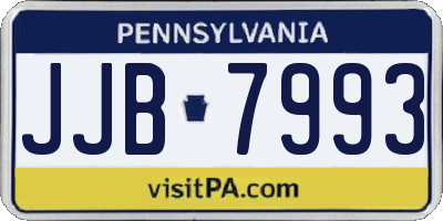 PA license plate JJB7993