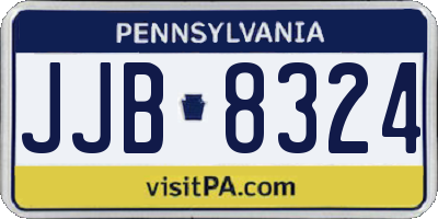 PA license plate JJB8324