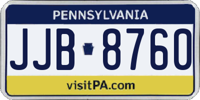 PA license plate JJB8760