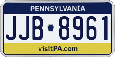 PA license plate JJB8961