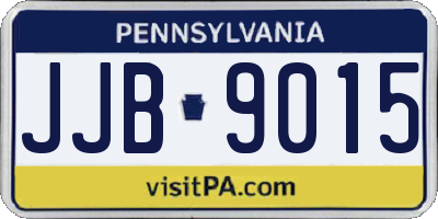 PA license plate JJB9015