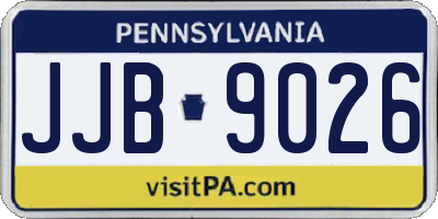 PA license plate JJB9026