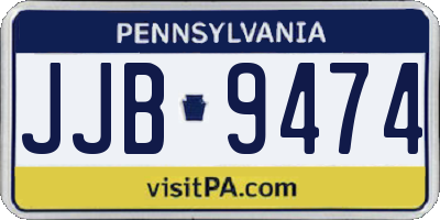 PA license plate JJB9474