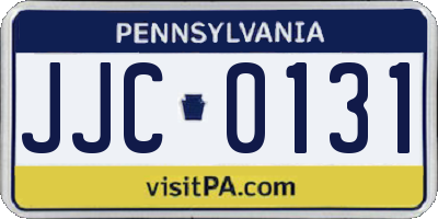 PA license plate JJC0131