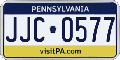 PA license plate JJC0577