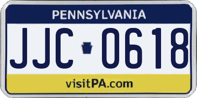 PA license plate JJC0618