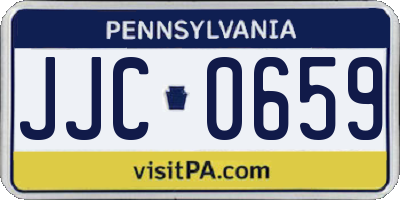 PA license plate JJC0659