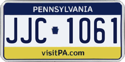 PA license plate JJC1061