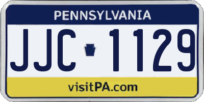 PA license plate JJC1129