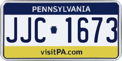 PA license plate JJC1673