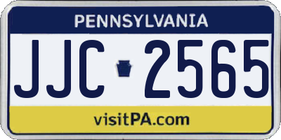 PA license plate JJC2565