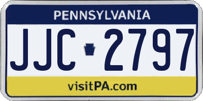 PA license plate JJC2797