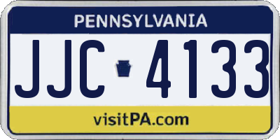 PA license plate JJC4133