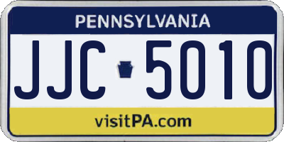 PA license plate JJC5010