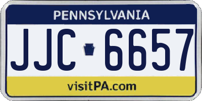 PA license plate JJC6657