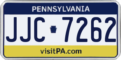 PA license plate JJC7262