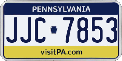 PA license plate JJC7853