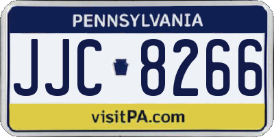 PA license plate JJC8266